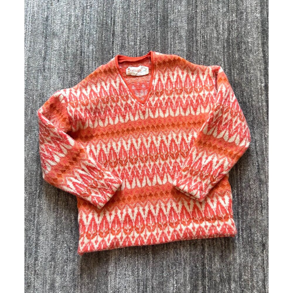 Vintage Iceland Jersey Modeller Hans Heitsch Wool Sweater xs